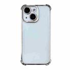 For iPhone 15 Electrpolated Space Four-corner Shockproof TPU Phone Case(Silver) - 1