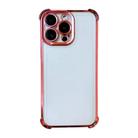 For iPhone 13 Pro Max Electrpolated Space Four-corner Shockproof TPU Phone Case(Pink) - 1