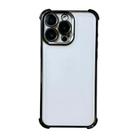 For iPhone 13 Pro Max Electrpolated Space Four-corner Shockproof TPU Phone Case(Black) - 1