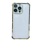 For iPhone 13 Pro Max Electrpolated Space Four-corner Shockproof TPU Phone Case(Silver) - 1