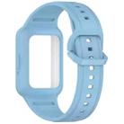 For Samsung Galaxy Fit3 Two Color Frame Integrated Silicone Watch Band(Sky Blue) - 3