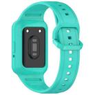 For Samsung Galaxy Fit3 Two Color Frame Integrated Silicone Watch Band(Cyan) - 2