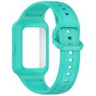 For Samsung Galaxy Fit3 Two Color Frame Integrated Silicone Watch Band(Cyan) - 3