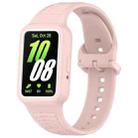 For Samsung Galaxy Fit3 Two Color Frame Integrated Silicone Watch Band(Light Pink) - 1