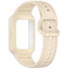 For Samsung Galaxy Fit3 Two Color Frame Integrated Silicone Watch Band(Dream White) - 3