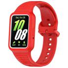 For Samsung Galaxy Fit3 Two Color Frame Integrated Silicone Watch Band(Red) - 1