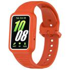 For Samsung Galaxy Fit3 Two Color Frame Integrated Silicone Watch Band(Orange) - 1