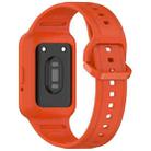 For Samsung Galaxy Fit3 Two Color Frame Integrated Silicone Watch Band(Orange) - 2
