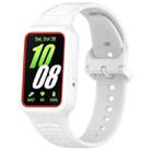 For Samsung Galaxy Fit3 Two Color Frame Integrated Silicone Watch Band(White) - 1