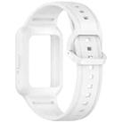 For Samsung Galaxy Fit3 Two Color Frame Integrated Silicone Watch Band(White) - 3