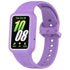 For Samsung Galaxy Fit3 Two Color Frame Integrated Silicone Watch Band(Purple) - 1