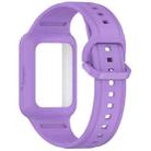 For Samsung Galaxy Fit3 Two Color Frame Integrated Silicone Watch Band(Purple) - 3