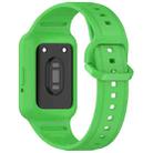 For  Huawei Band 9 NFC Two Color Frame Integrated Silicone Watch Band(Fluorescent Green) - 2