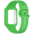 For  Huawei Band 9 NFC Two Color Frame Integrated Silicone Watch Band(Fluorescent Green) - 3