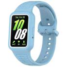 For  Huawei Band 9 NFC Two Color Frame Integrated Silicone Watch Band(Sky Blue) - 1