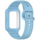 For  Huawei Band 9 NFC Two Color Frame Integrated Silicone Watch Band(Sky Blue) - 3