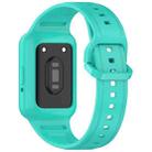 For  Huawei Band 9 NFC Two Color Frame Integrated Silicone Watch Band(Cyan) - 2