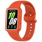 For  Huawei Band 9 NFC Two Color Frame Integrated Silicone Watch Band(Orange) - 1