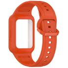 For  Huawei Band 9 NFC Two Color Frame Integrated Silicone Watch Band(Orange) - 3