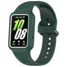 For  Huawei Band 9 NFC Two Color Frame Integrated Silicone Watch Band(Dark Green) - 1