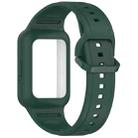 For  Huawei Band 9 NFC Two Color Frame Integrated Silicone Watch Band(Dark Green) - 3