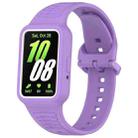 For  Huawei Band 9 NFC Two Color Frame Integrated Silicone Watch Band(Purple) - 1