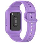 For  Huawei Band 9 NFC Two Color Frame Integrated Silicone Watch Band(Purple) - 2