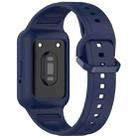 For  Huawei Band 9 Two Color Frame Integrated Silicone Watch Band(Midnight Blue) - 2