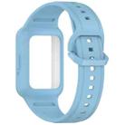 For  Huawei Band 9 Two Color Frame Integrated Silicone Watch Band(Sky Blue) - 3