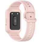 For  Huawei Band 9 Two Color Frame Integrated Silicone Watch Band(Light Pink) - 2