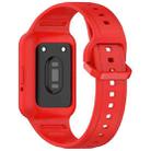 For  Huawei Band 9 Two Color Frame Integrated Silicone Watch Band(Red) - 2