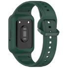 For  Huawei Band 9 Two Color Frame Integrated Silicone Watch Band(Dark Green) - 2