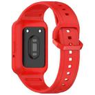 For  Huawei Band 8 NFC Two Color Frame Integrated Silicone Watch Band(Red) - 2