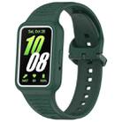 For  Huawei Band 8 NFC Two Color Frame Integrated Silicone Watch Band(Dark Green) - 1