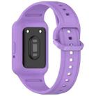 For  Huawei Band 8 NFC Two Color Frame Integrated Silicone Watch Band(Purple) - 2