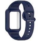 For  Huawei Band 8 Two Color Frame Integrated Silicone Watch Band(Midnight Blue) - 3