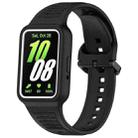 For  Huawei Band 8 Two Color Frame Integrated Silicone Watch Band(Black) - 1