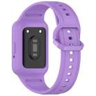 For  Huawei Band 8 Two Color Frame Integrated Silicone Watch Band(Purple) - 2