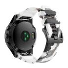 For Garmin Fenix 7X / 7X Pro / Tactix 7 Camouflage Quick Release Silicone Watch Band(White) - 1