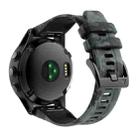 For Garmin Fenix 7X / 7X Pro / Tactix 7 Camouflage Quick Release Silicone Watch Band(Black) - 1