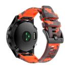 For Garmin Fenix 7X / 7X Pro / Tactix 7 Camouflage Quick Release Silicone Watch Band(Orange) - 1