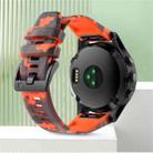 For Garmin Fenix 7X / 7X Pro / Tactix 7 Camouflage Quick Release Silicone Watch Band(Orange) - 2