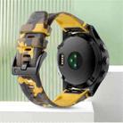 For Garmin Fenix 7X / 7X Pro / Tactix 7 Camouflage Quick Release Silicone Watch Band(Yellow) - 2