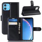 For iPhone 11 Litchi Texture Horizontal Flip Leather Case, with Wallet & Holder & Card Slots(black) - 1