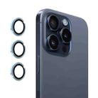 For iPhone 16 Pro / 16 Pro Max ENKAY 9H Rear Lens Aluminium Alloy Tempered Glass Film(Sierra Blue) - 1
