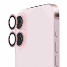 For iPhone 16 / 16 Plus ENKAY 9H Rear Lens Aluminium Alloy Tempered Glass Film(Pink) - 1