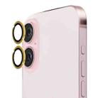 For iPhone 16 / 16 Plus ENKAY 9H Rear Lens Aluminium Alloy Tempered Glass Film(Golden) - 1