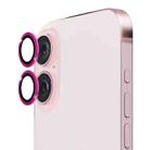 For iPhone 16 / 16 Plus ENKAY 9H Rear Lens Aluminium Alloy Tempered Glass Film(Rose Red) - 1