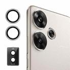 For Xiaomi Poco F6 ENKAY 9H Rear Lens Aluminium Alloy Tempered Glass Film(Silver) - 1