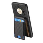 For Honor Magic4 5G Carbon Fiber Vertical Flip Wallet Stand Phone Case(Black) - 3